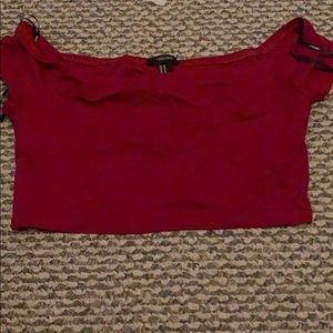 Red crop top